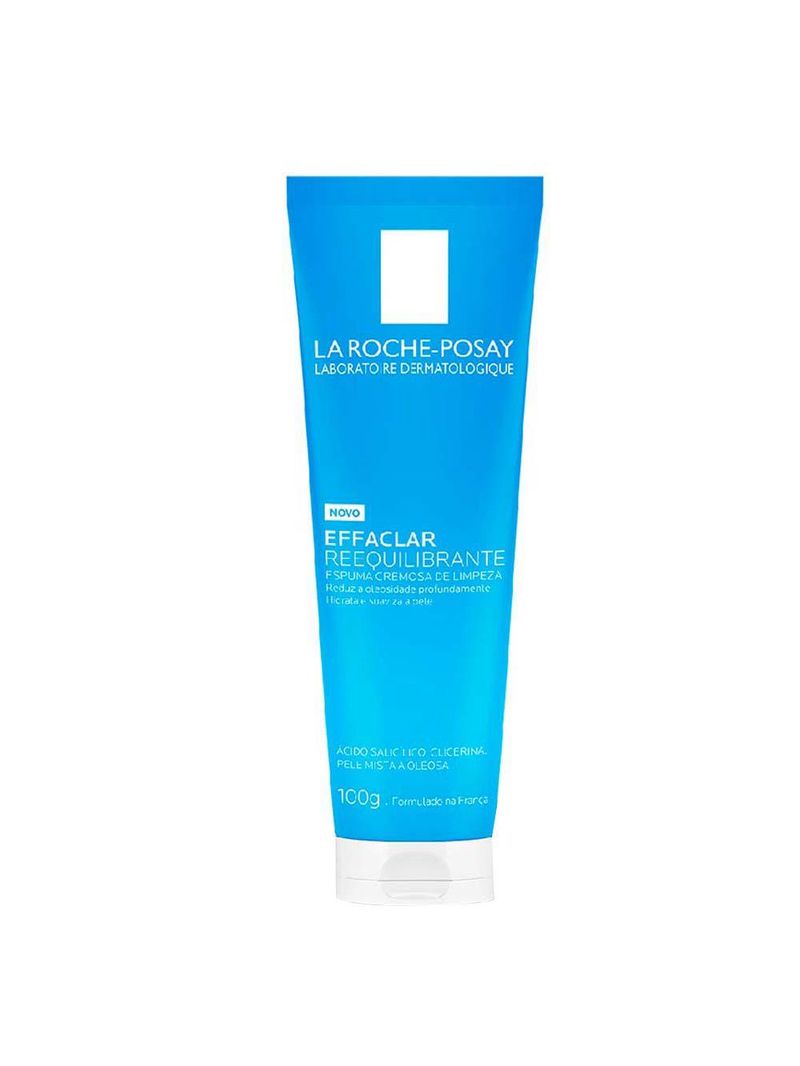 Espuma de limpeza facial cremosa la roche-posay effaclar reequilibrante