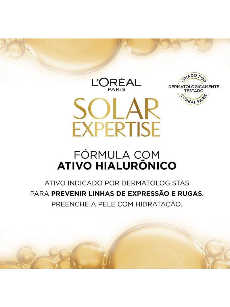 Protetor solar facial l'oréal paris solar expertise antirrugas com cor fps60