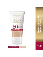 Protetor solar facial l'oréal paris solar expertise antirrugas com cor fps60