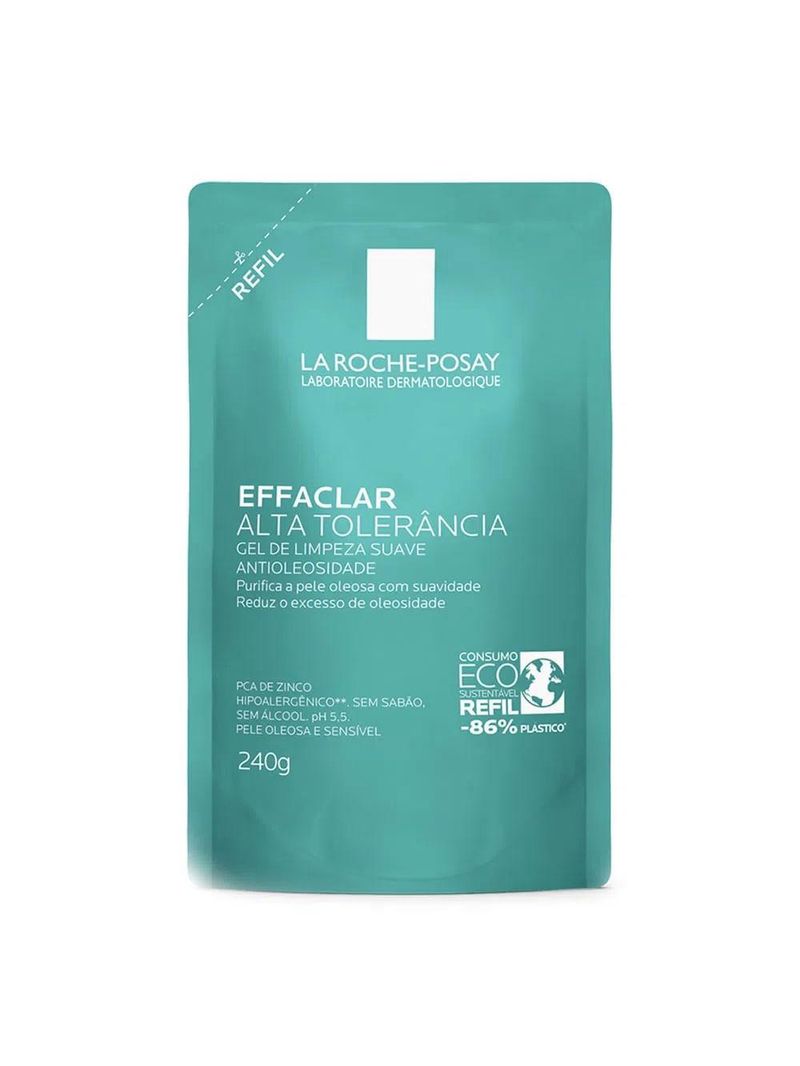La roche posay refil effaclar alta tolerância kit - gel de limpeza facial + refil