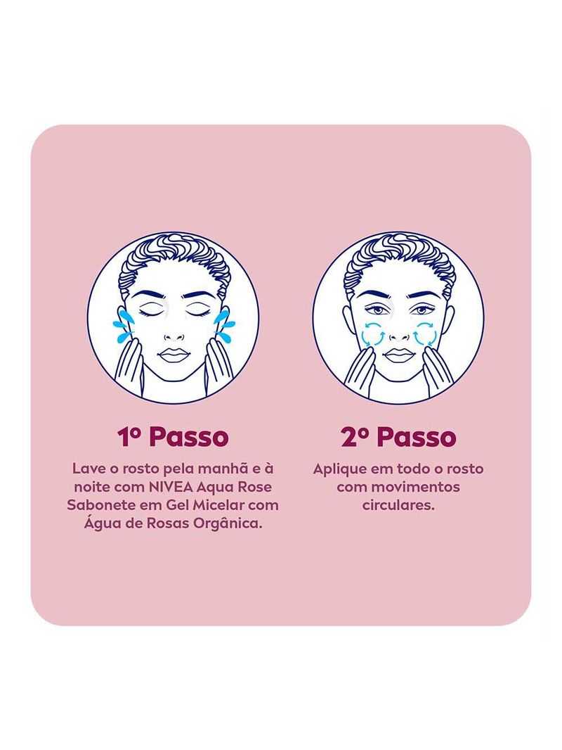 Nivea creme hidratante facial em gel aqua rose