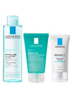 La roche-posay effaclar kit - hidratante facial + gel de limpeza + solução micelar