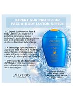 Protetor solar facial shiseido – expert sun protection lotion fps50+