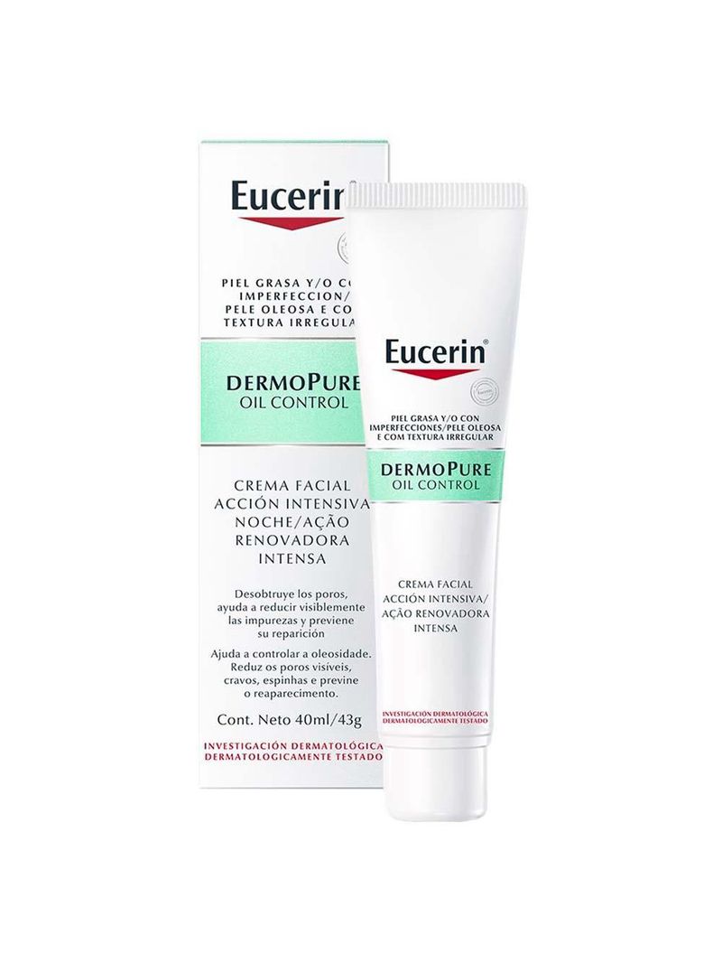 Creme facial antiacne eucerin – dermopure oil control ação renovadora