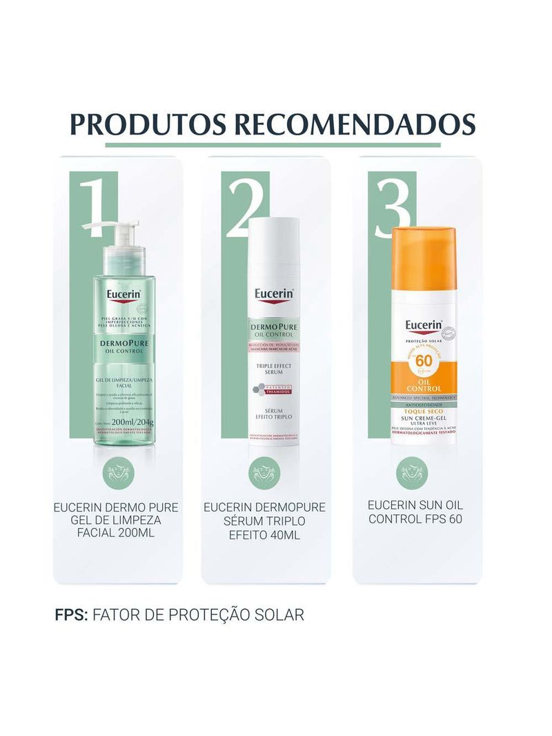 Creme facial antiacne eucerin – dermopure oil control ação renovadora