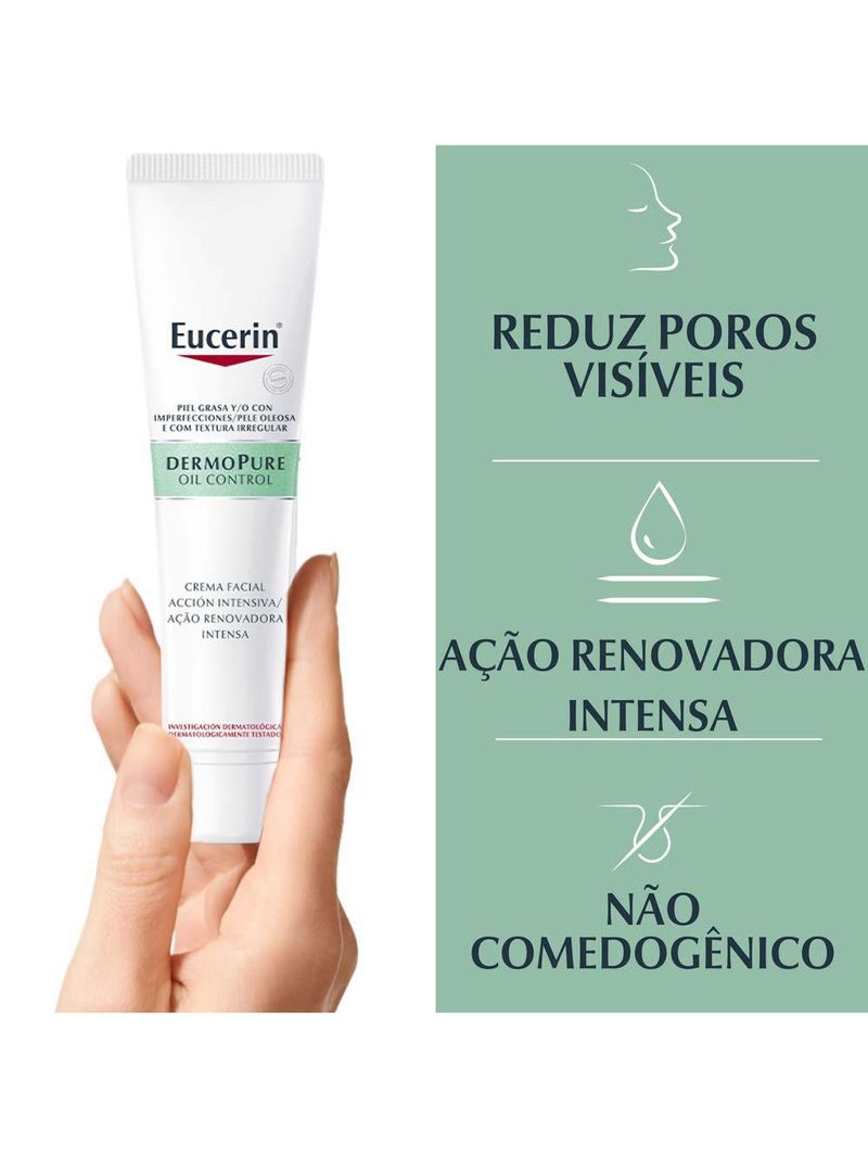 Creme facial antiacne eucerin – dermopure oil control ação renovadora