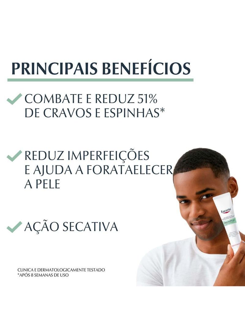 Creme facial antiacne eucerin – dermopure oil control ação renovadora
