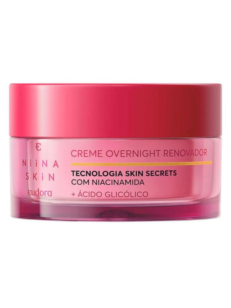 Creme facial eudora by niina skin overnight renovador