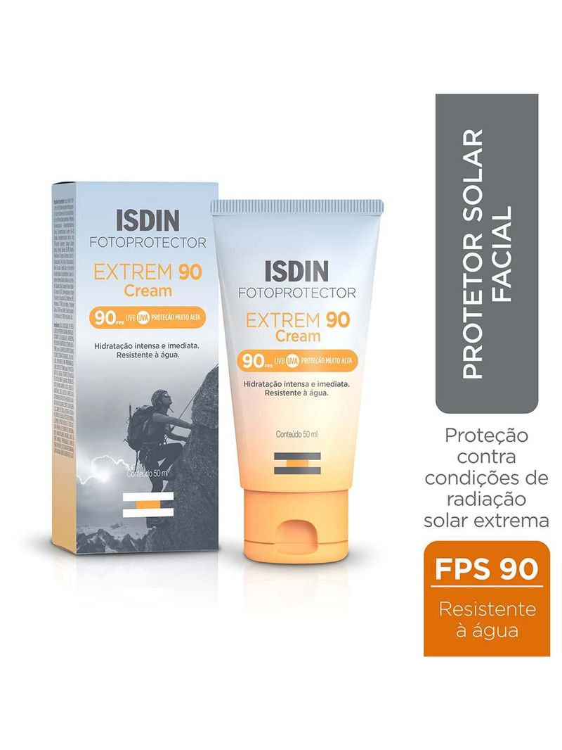 Protetor solar facial alta proteção isdin - extrem90 fps90