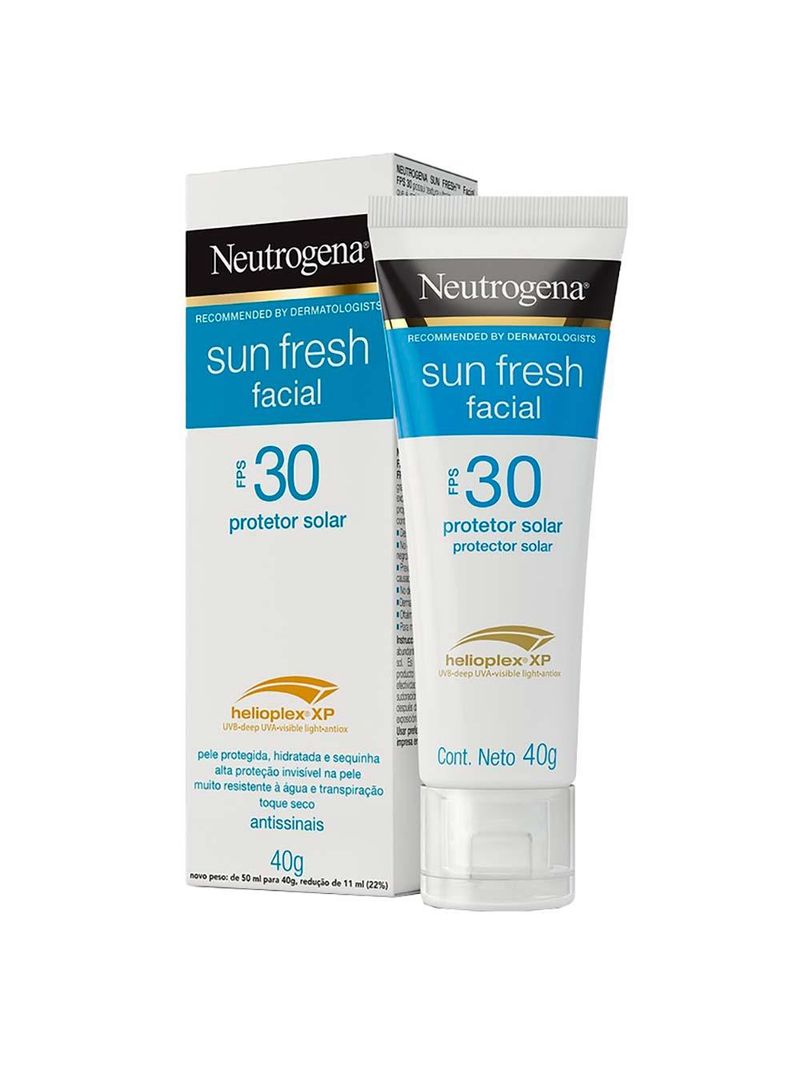 Protetor solar facial neutrogena sun fresh fps 30
