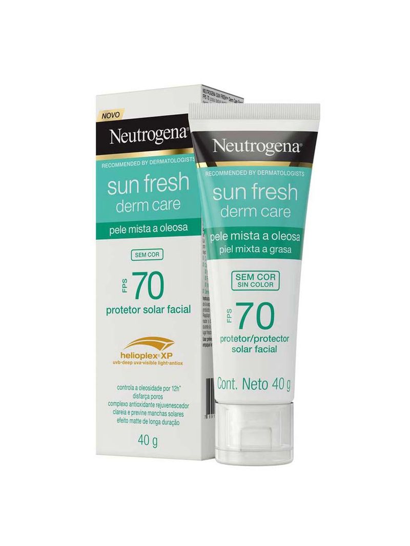 Protetor solar neutrogena sun fresh derm care facial fps70