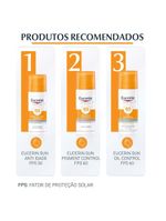 Eucerin sun oil control tinted médio fps70 creme facial