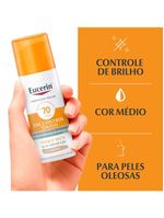 Eucerin sun oil control tinted médio fps70 creme facial