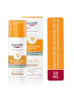 Eucerin sun oil control tinted médio fps70 creme facial
