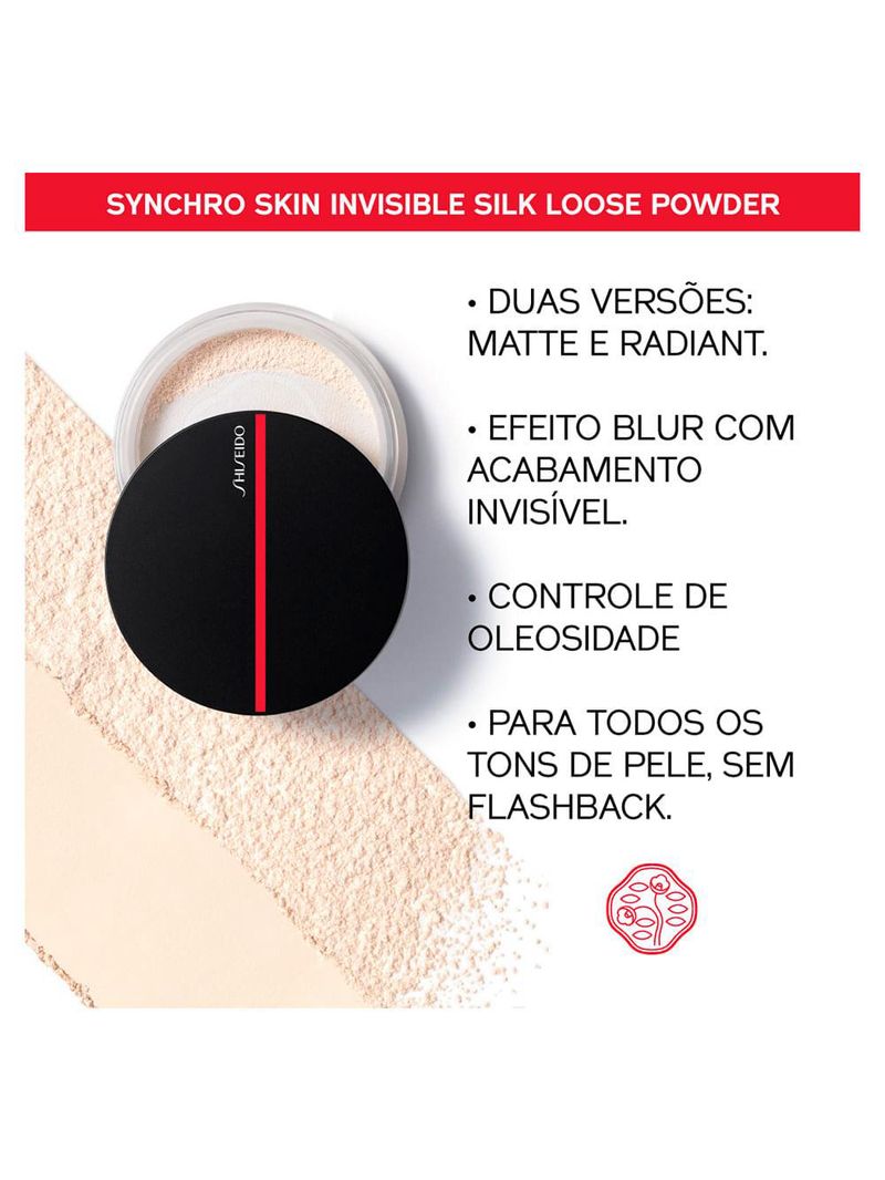 Pó solto shiseido synchro skin invisible silk loose powder matte