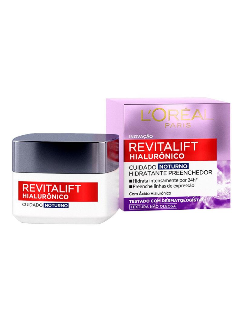 L'oréal paris revitalift hialurônico kit – creme para olhos + creme facial anti-idade noturno