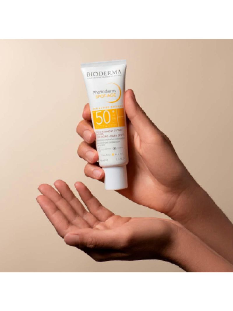 Protetor solar facial antioxidante e anti-idade bioderma photoderm spot age fps 50+