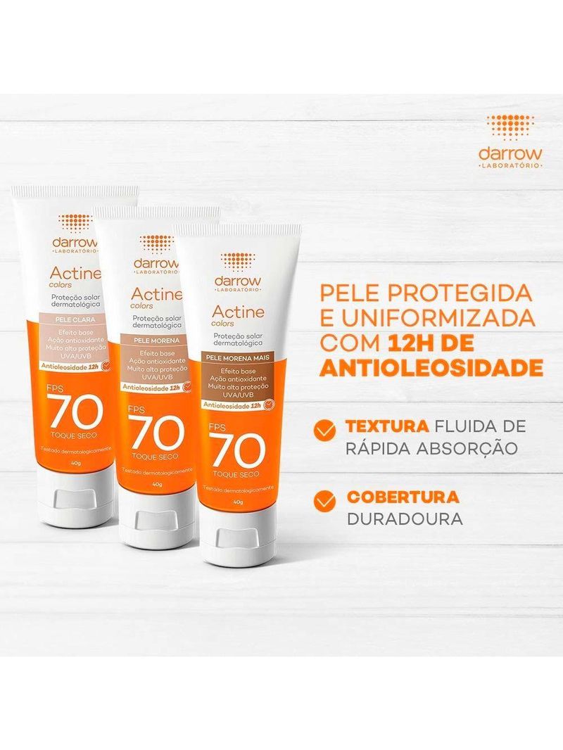 Protetor solar facial darrow actine colors fps70 40g