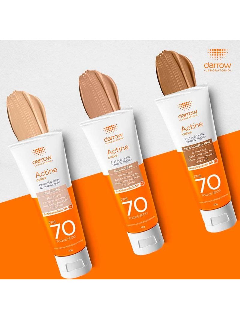 Protetor solar facial darrow actine colors fps70 40g