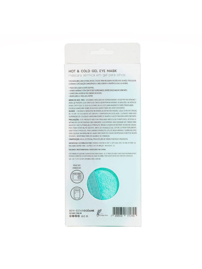 Máscara em gel para olhos océane - escape & joy