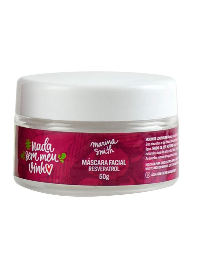 Máscara facial resveratrol marina smith – nada sem meu vinho