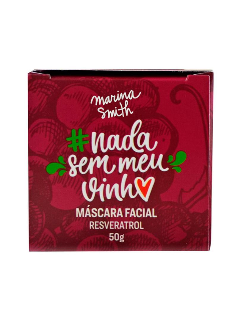 Máscara facial resveratrol marina smith – nada sem meu vinho