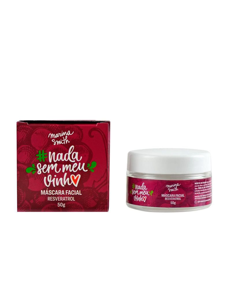 Máscara facial resveratrol marina smith – nada sem meu vinho
