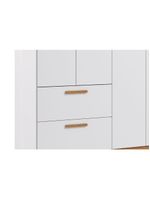 Guarda Roupa Bebê 4 Portas e 2 Gavetas Jujuba Branco - Permóbili Baby