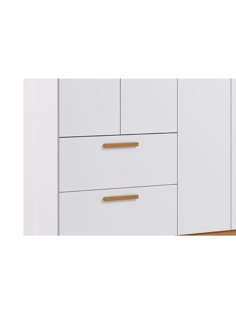 Guarda Roupa Bebê 4 Portas e 2 Gavetas Jujuba Branco - Permóbili Baby