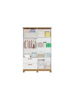 Guarda Roupa Bebê 4 Portas e 2 Gavetas Jujuba Branco - Permóbili Baby