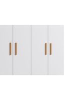 Guarda Roupa Bebê 4 Portas e 2 Gavetas Jujuba Branco - Permóbili Baby
