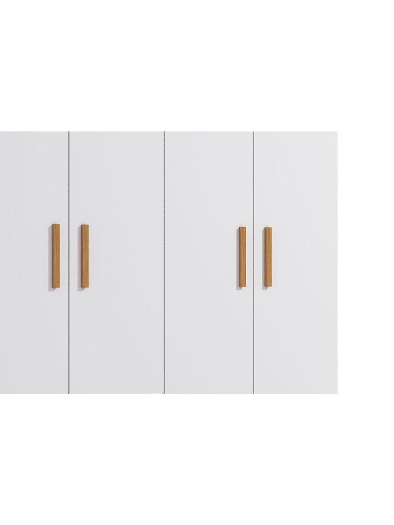 Guarda Roupa Bebê 4 Portas e 2 Gavetas Jujuba Branco - Permóbili Baby