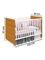Quarto De Bebê Americano 4 Portas Com Berço Nacional Mel Branco Savana - Reller - Henn
