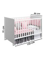 Quarto De Bebê Americano 4 Portas Com Berço Nacional Mel Branco Acetinado - Reller - Henn