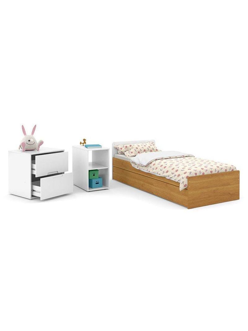 Quarto Bebê Americano 4 Portas Com Berço Americano Multifuncional Formare Branco Freijó Matic  Henn
