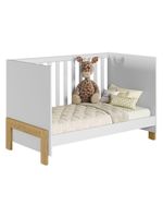 Quarto Bebê Americano 4 Portas Com Berço Americano Mini Cama Fantasia Branco Acetinado Qmovi  Henn