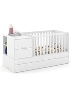 Quarto Bebê Americano 4 Portas Berço Americano Multifuncional Formare Branco Acetinado Matic  Henn