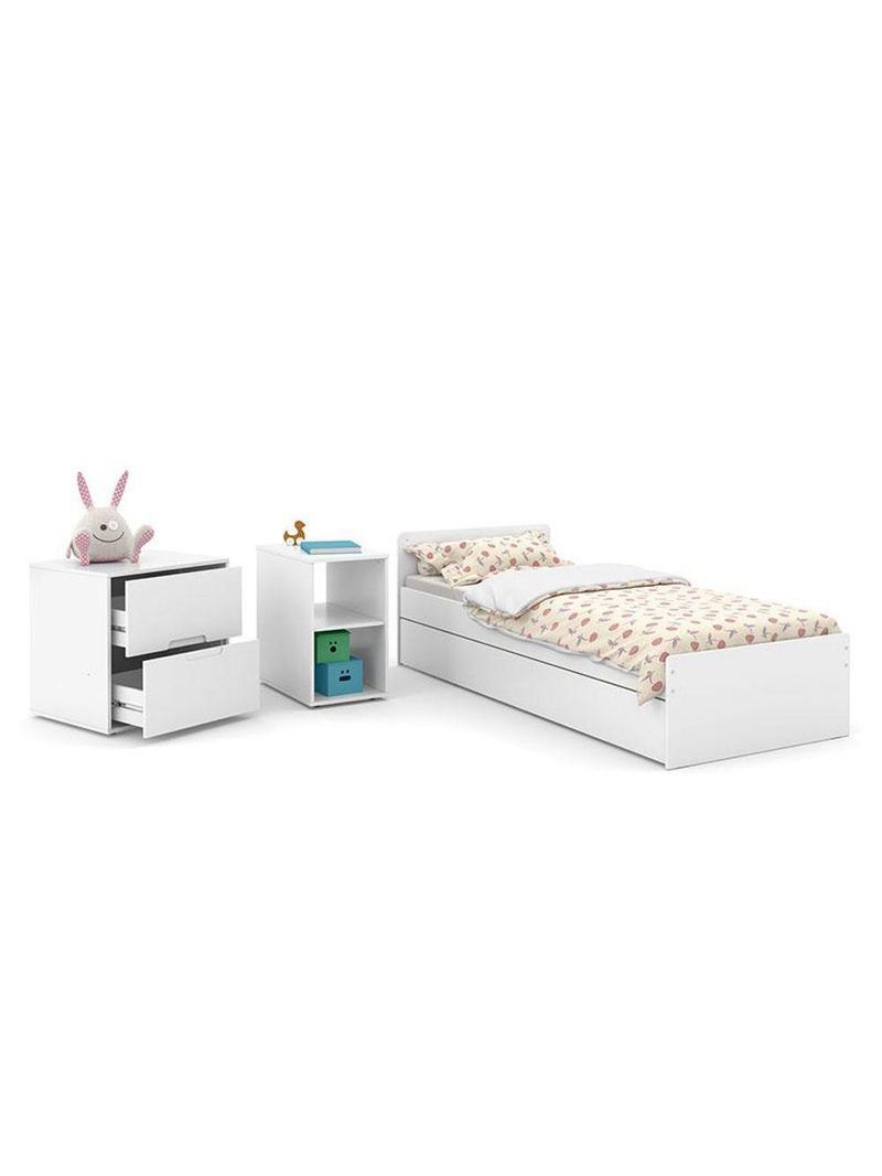 Quarto Bebê Americano 4 Portas Berço Americano Multifuncional Formare Branco Acetinado Matic  Henn