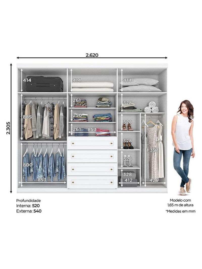 Berço Americano Mini Cama Fantasia Branco Qmovi E Guarda Roupa Casal Americano 6 Portas Branco Henn