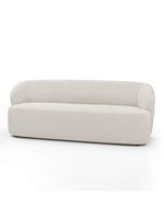 Sofá Orgânico Living Leez 205cm 03 Lugares Bouclê Off White - Desk Design Cor Off White