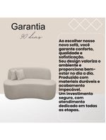 Sofá Minimalista Orgânico 2 Lugares Sala Bouclé Cor:off White