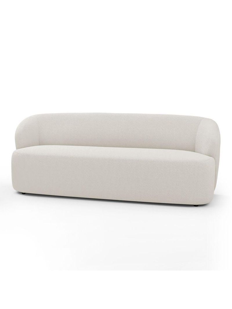 Sofá Orgânico Living Leez 170cm 02 Lugares Bouclê Off White - Desk Design Cor Off White