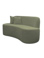 Sofá Minimalista Orgânico 2 Lugares Sala Bouclé Cor:verde