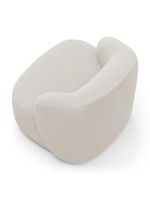 Poltrona Giratória E Sofá Orgânico Living Leez 170cm 02 Lugares Bouclê Off White - Desk Design