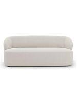 Kit 02 Poltronas Giratória E 01 Sofá Orgânico Leez 170cm 02 Lugares Bouclê Off White - Desk Design