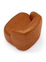 Kit 02 Poltronas Giratória E 01 Sofá Orgânico Leez 170cm 02 Lugares Couríssimo Caramelo - Desk Design