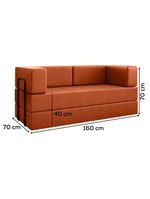 Sofa Cama Modular 2 Lugares 160 Cm New Monaco Corino Dallas Vconcept New Dallas