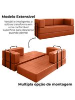 Sofa Cama Modular 2 Lugares 160 Cm New Monaco Corino Dallas Vconcept New Dallas