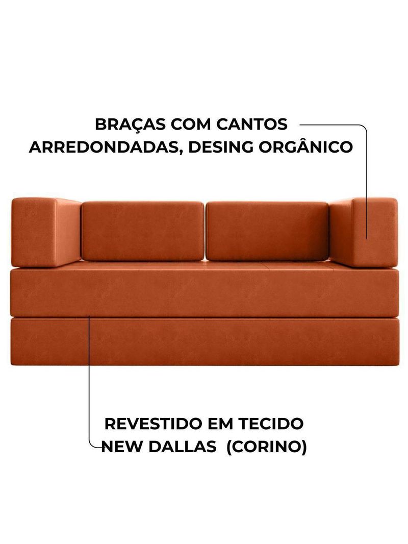 Sofa Cama Modular 2 Lugares 160 Cm New Monaco Corino Dallas Vconcept New Dallas