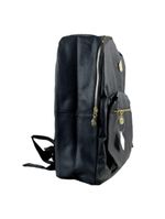Mochila Feminina Preta Média Executiva Casual Social Resistente Em Poliuretano - Majestic - Yins Brasil - Preto Preto